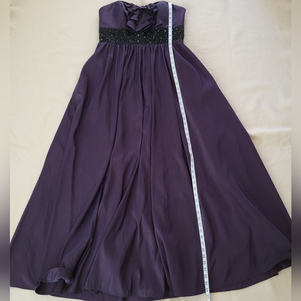 Vintage Strapless Formal Maxi Gown Purple Size 14 Flirt By Maggie Sottero - Picture 12 of 16